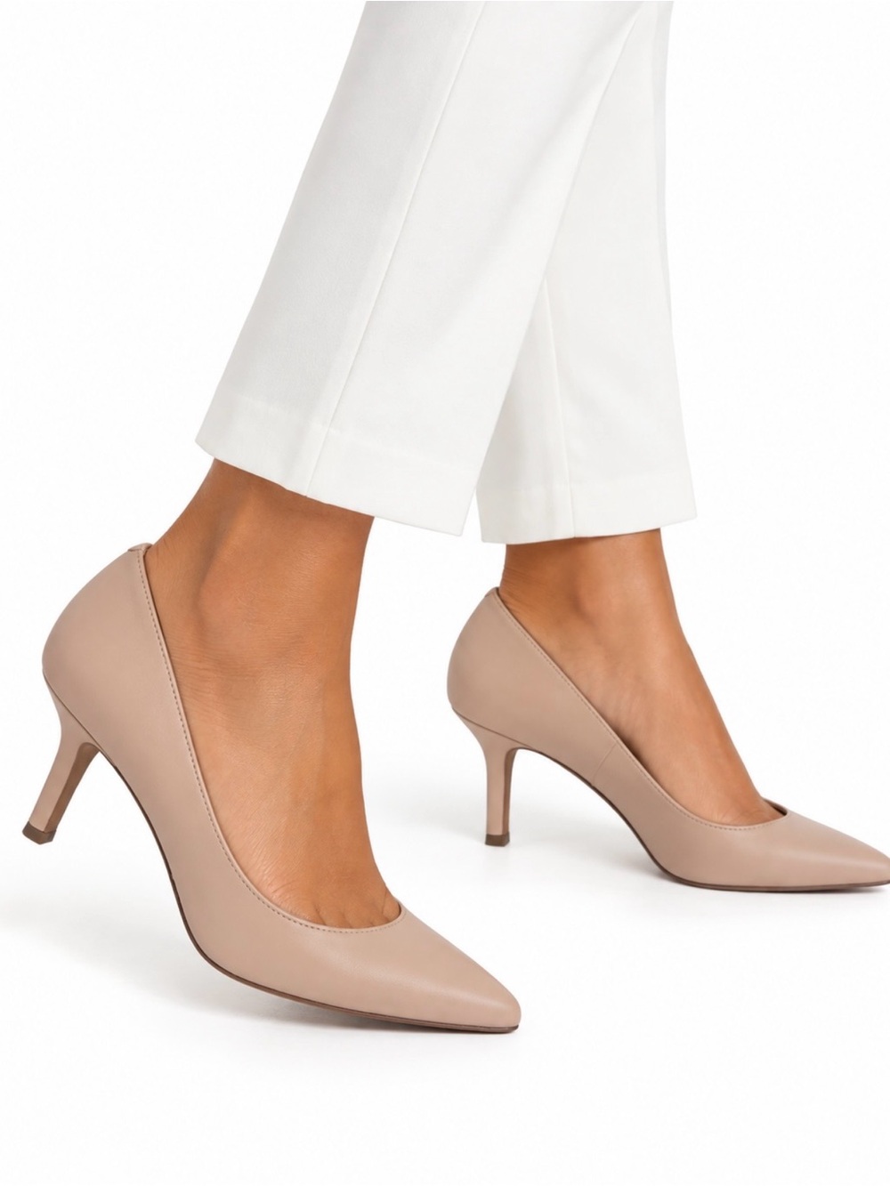 LINEA PAOLO Classic Women's Nude Pump - Sleek Pointed Toe Heel